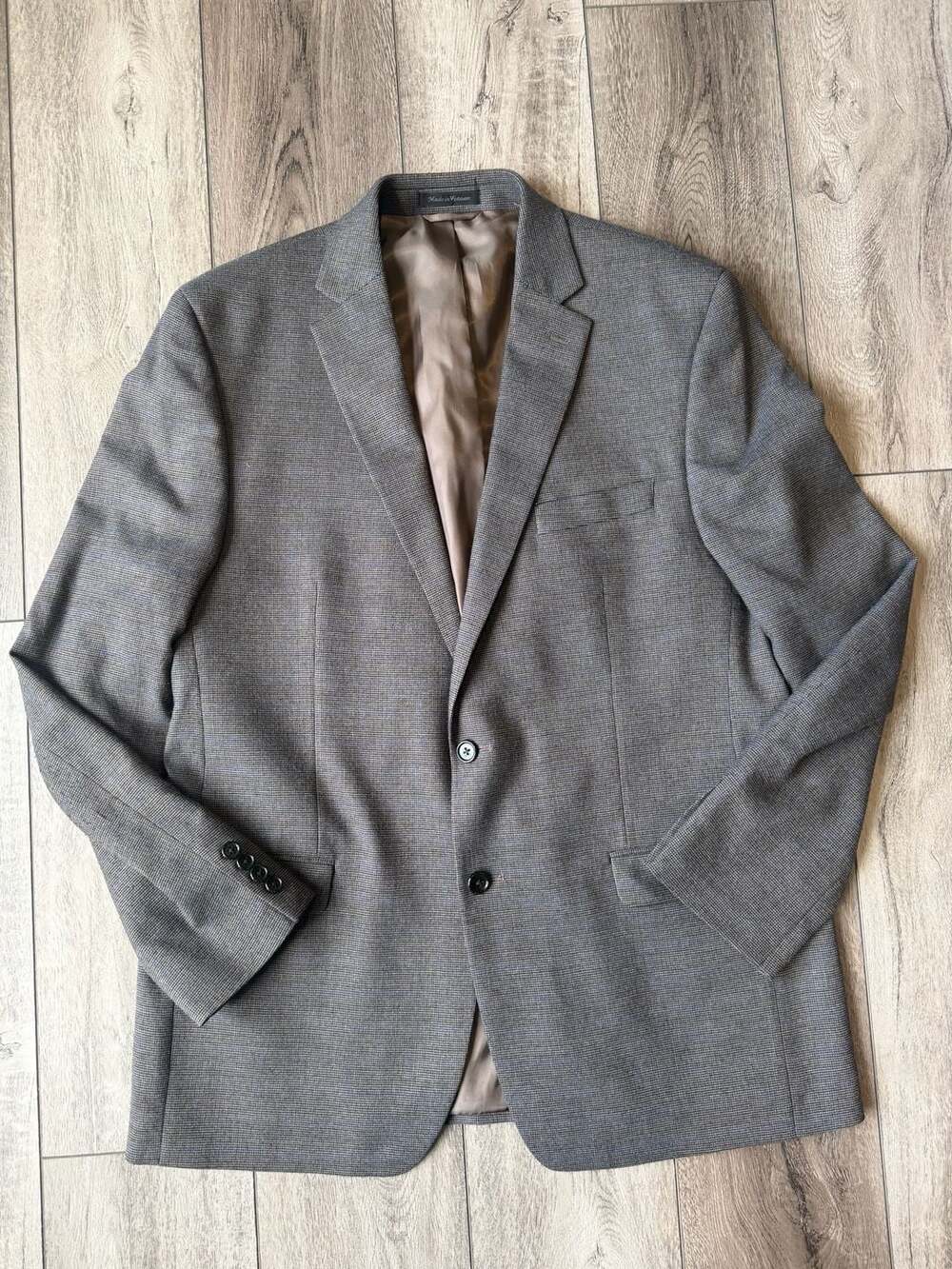 Lauren Ralph Lauren Wool Blazer Gray Plaid Two Button Sport Coat